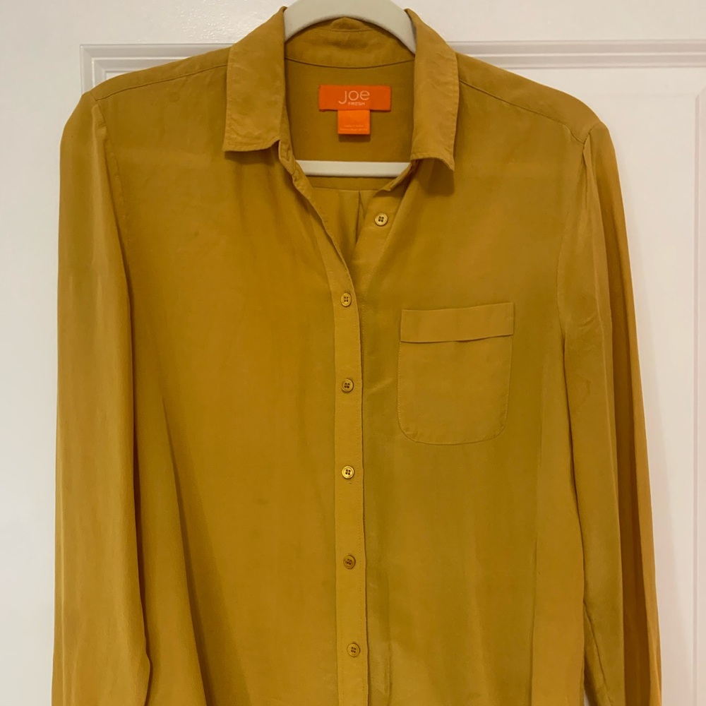Joe Fresh  Mustard Yellow Button-Up Shirt